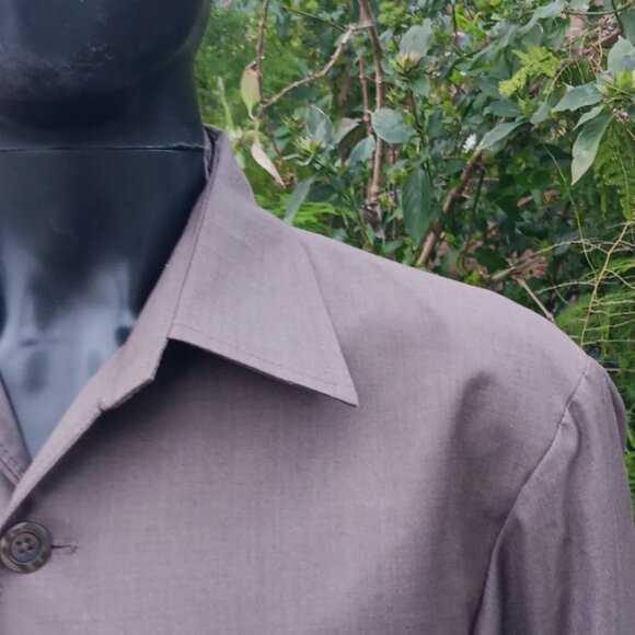 BOSS, HUGO BOSS MEN'S VINTAGE (5) BUTTON LUXURY LIGHT TRENCH COAT